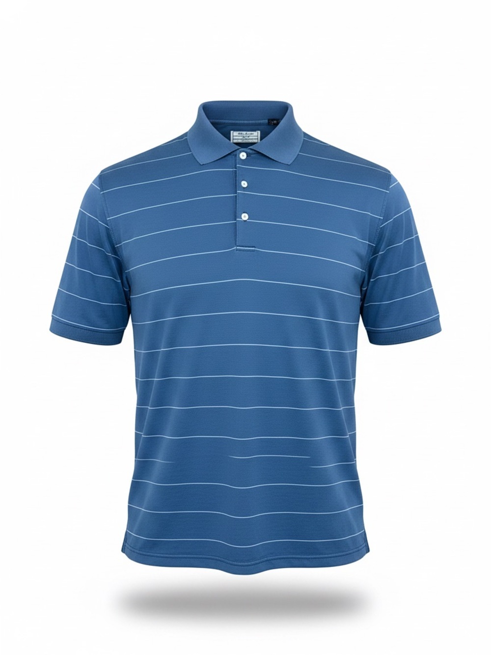 Alan Flusser Golf Performance Polo Shirt Mens XXL Blue Striped Supima Cotton